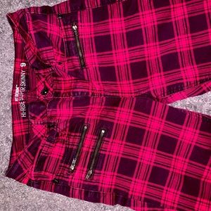 Hot Topic (HT) Plaid Skinny Jeans
